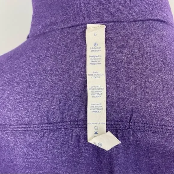 Lululemon Inner Peace Reversible Jacket Concord Grape Sz 6 Full Zip - Picture 10 of 15